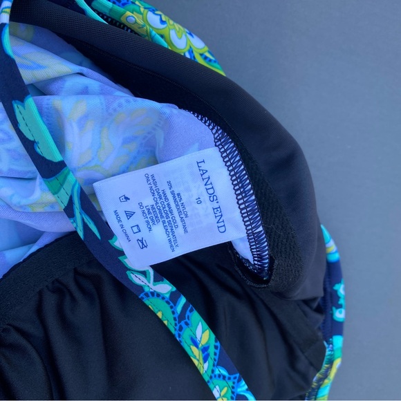 Lands' End Blue and Green Swimwear - Picture 3 of 5